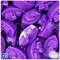 BeadTin Plum Neon Bright 25mm Boat Plastic Pony Beads (24pcs)